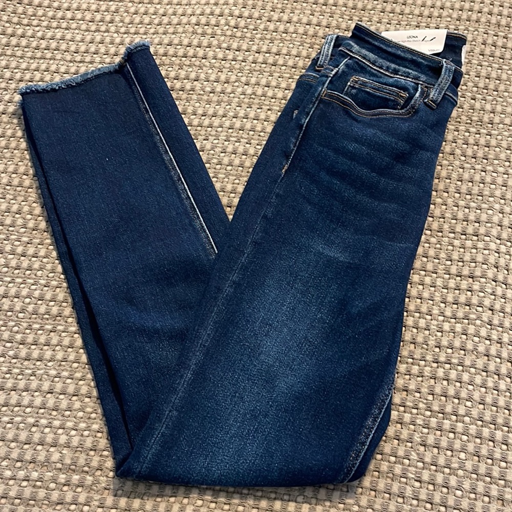 Vervet super high rise stretch Leona straight jeans